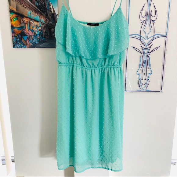 Spaghetti Strap Mint Dress - Picture 1 of 3